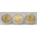VATICAN 2007 . TWO 2 EURO . 3x SPECIMEN PATTERN COINS . 2 DIFFERENT DESIGNS